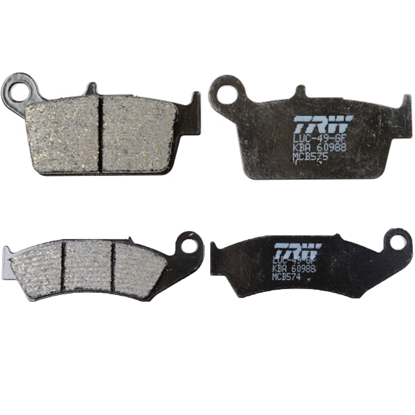 TRW Bremsbelagsatz für Honda CR125 R CR250 R CR500 R XR250 R XR600 R vorne + hinten