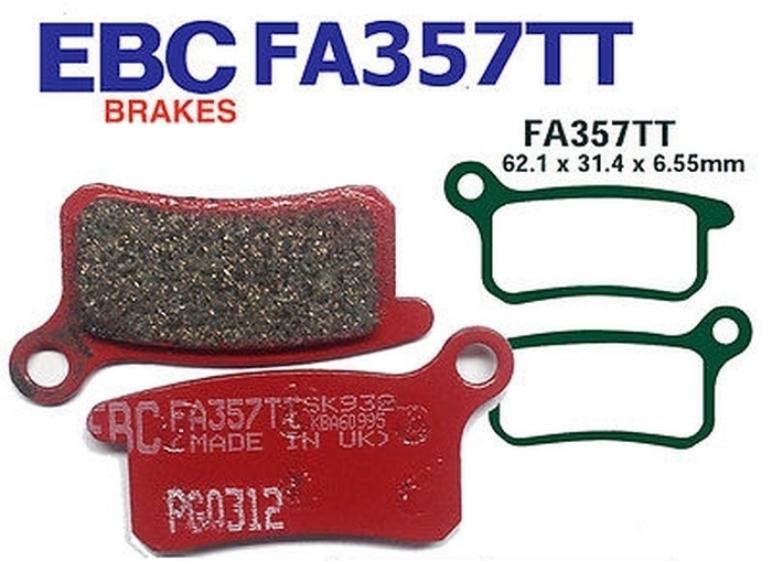 EBC Redstuff Carbon-Graphit Bremsbeläge FA357TT KTM SX 65 SX 85 Husqvarna CR 65