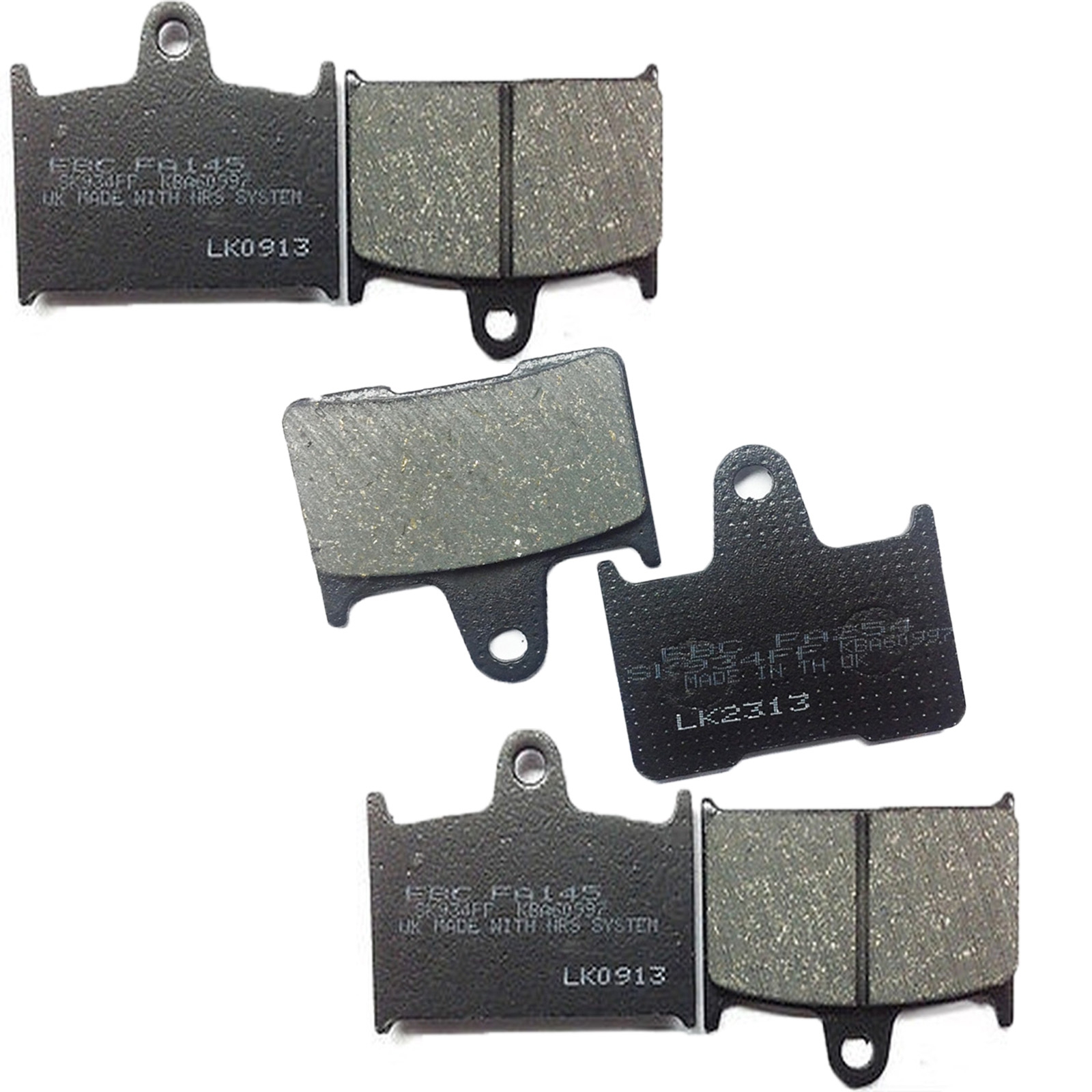 EBC Bremsbelagsatz für MZ/MUZ 1000 S SF SFX ST 2003 - 2007 vorne + hinten