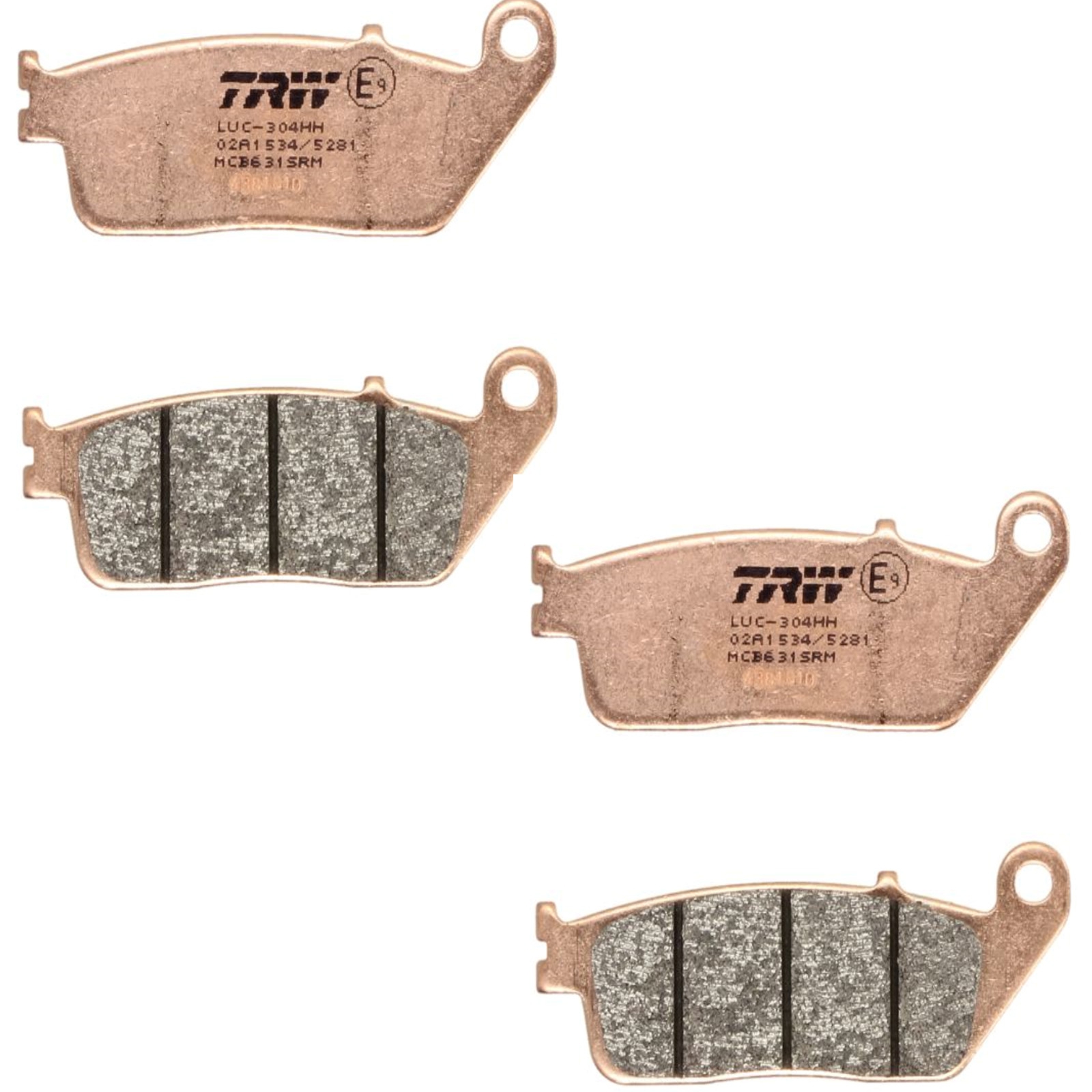 TRW MCB631SRM Sintermetall Bremsbelagsatz vorne für Yamaha YP400 RA X-Max 2017-21 YP250 R X-Max