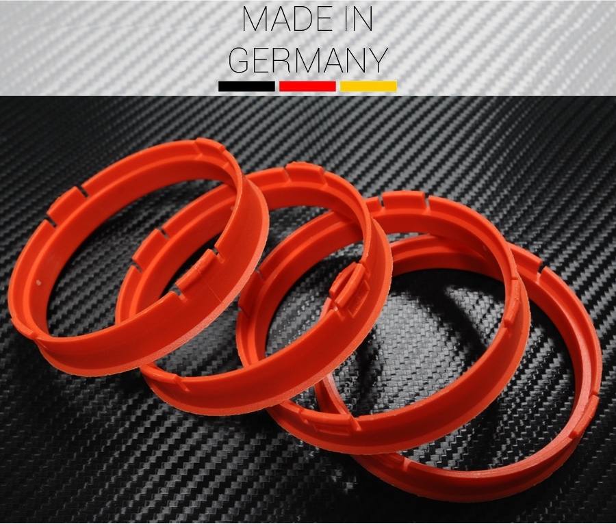 4 X Zentrierring S54 ORANGE 73,1mm x 66,6 mm Mercedes Audi BMW