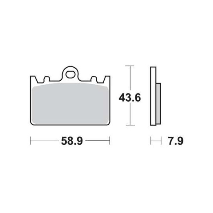 TRW MCB643TRQ Racing Sintermetall Bremsbelagsatz vorne Kawasaki ZXR400L ZXR 400 L ZX400L 1991-1999