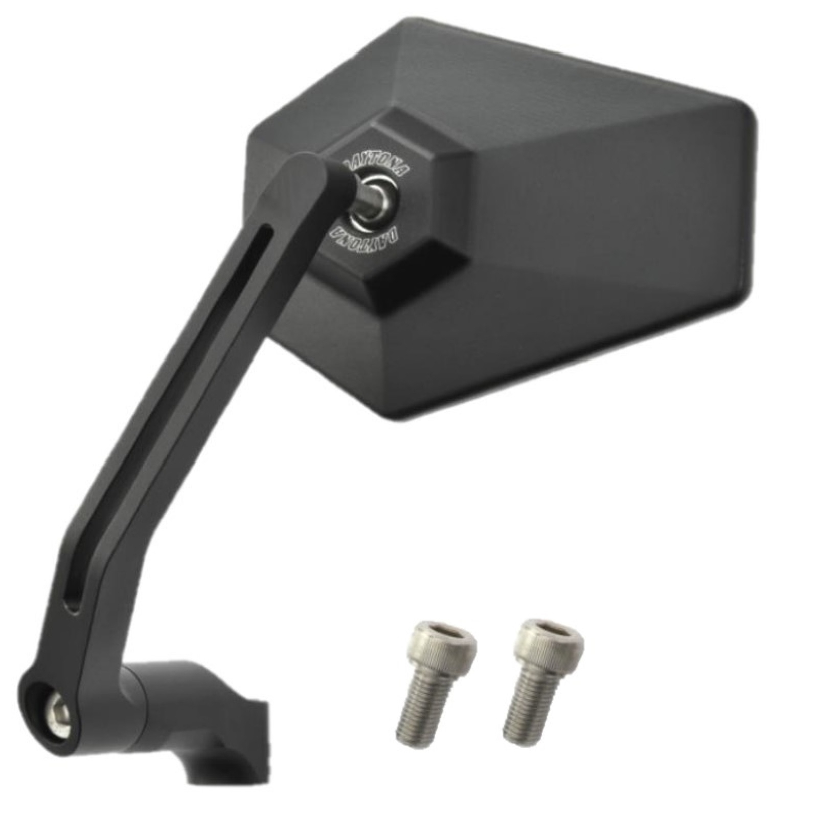 Spiegel universell für viele Fahrzeuge aus Aluminium in schwarz mit M10 Gewinde Beidseitig montierbar