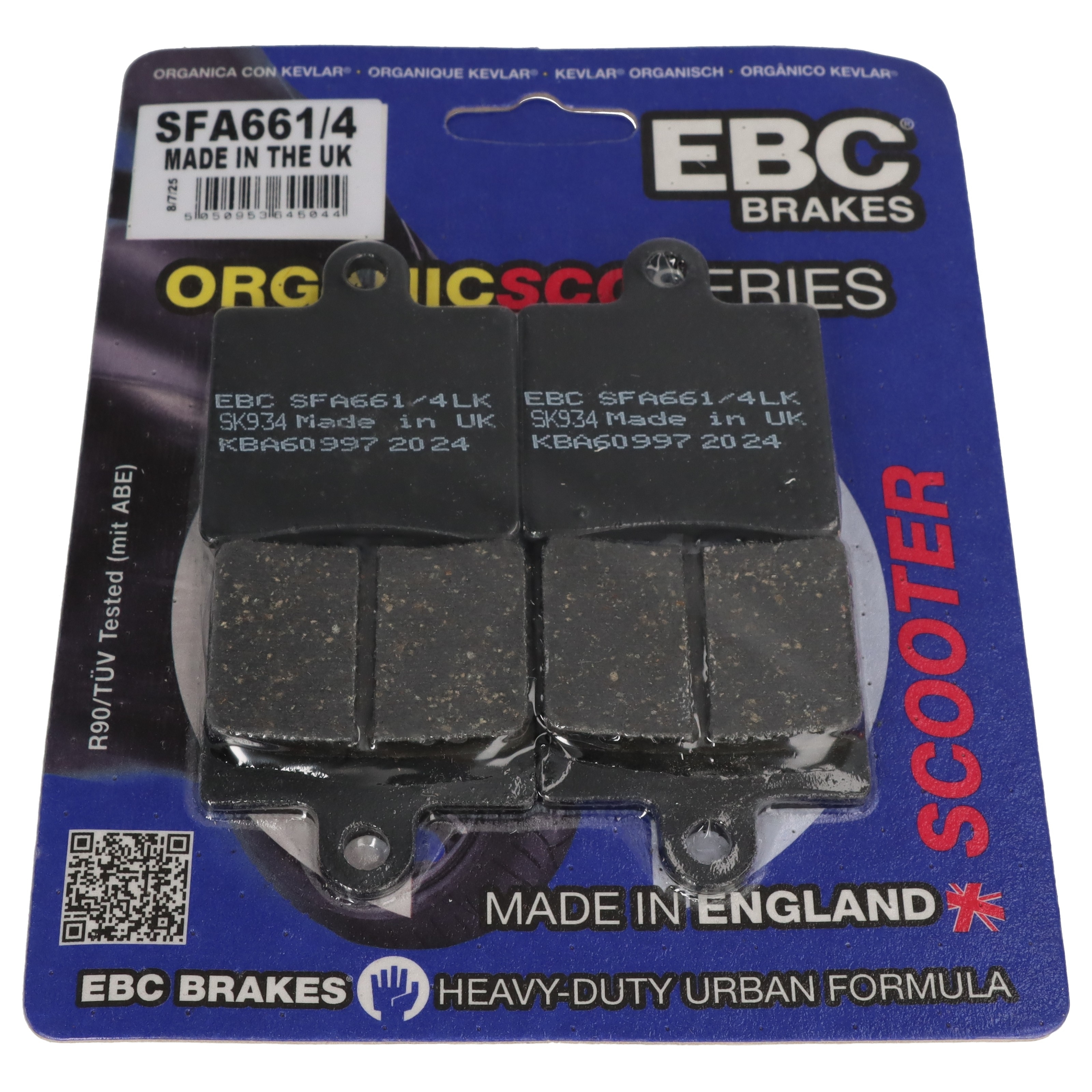 EBC Bremsbeläge SFA661/4 für Daelim Freewing Otello S1 S2 S3 SN 125 S300 S3 250