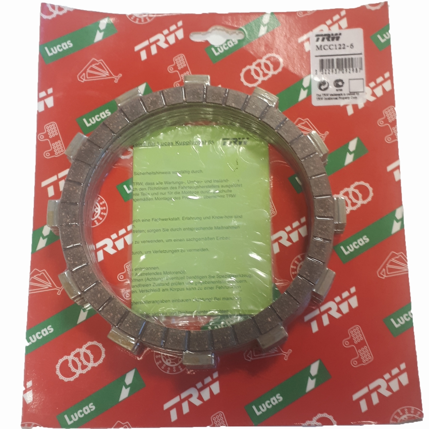 TRW Kupplungslamellen MCC122-6 Honda CBX750F V750C Magna Sabre Shadow XLV750R