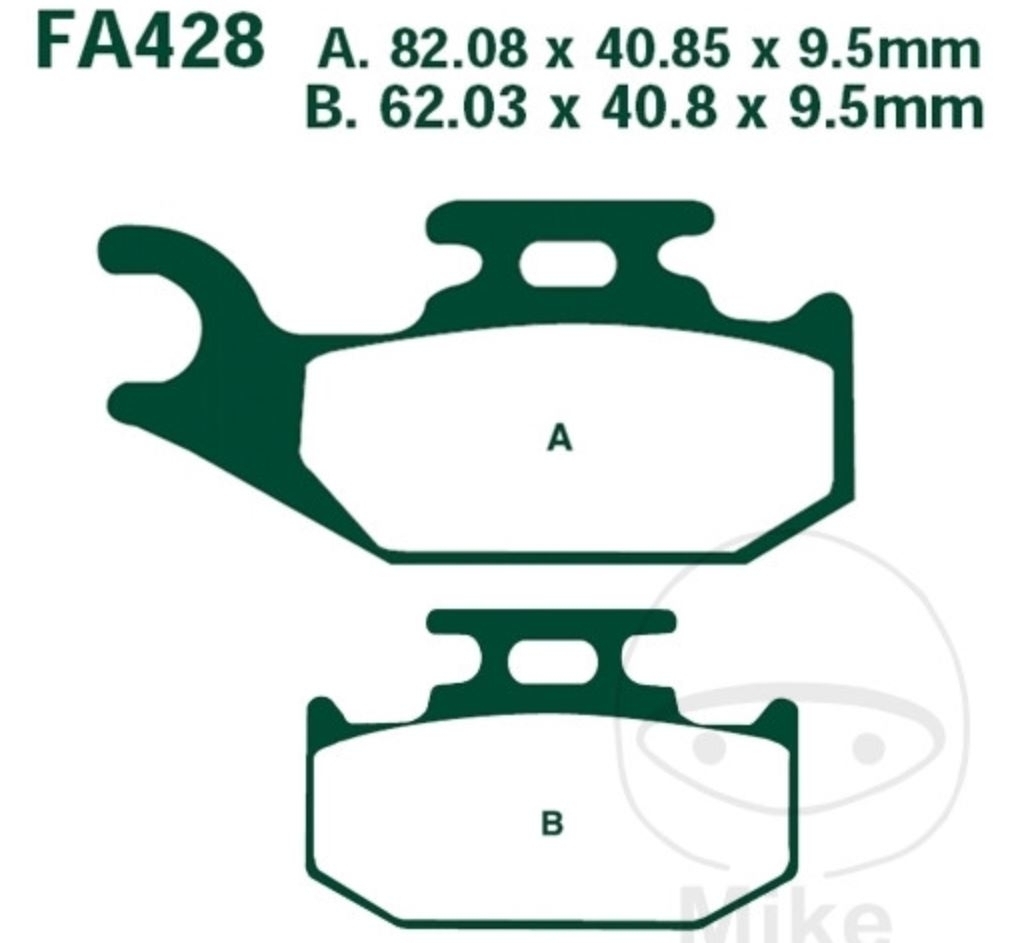 EBC Bremsbeläge FA428R für Yamaha YFM RV RW RX RSEX RSEZ RY RZ RSEW REEA RB RSEB