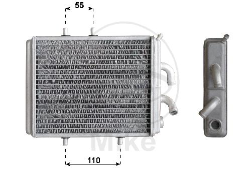 Wasserkühler Aluminium Maße in mm 225 X 180 X 25