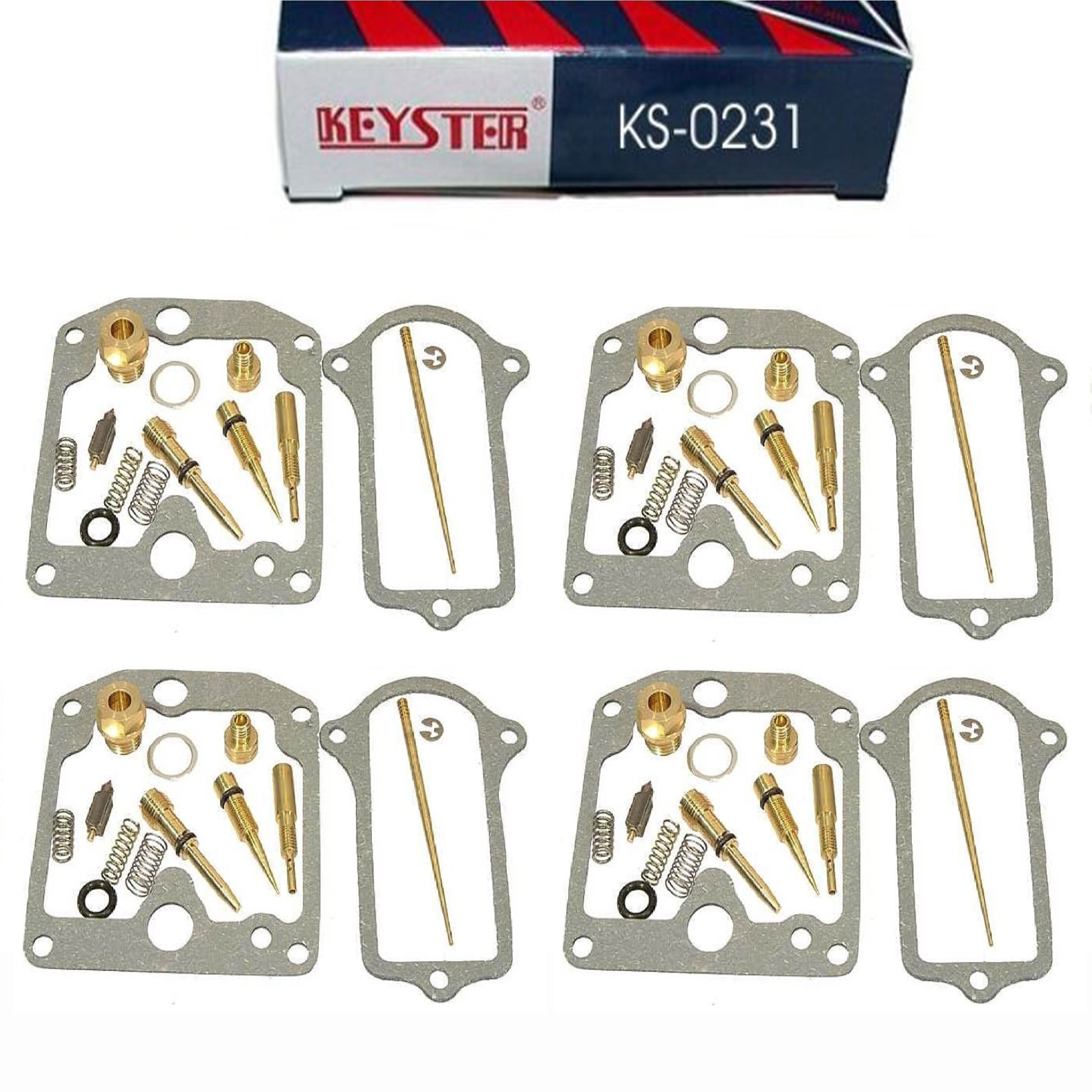 4x Keyster KS-0231 Vergaser Reparatursatz für Suzuki GS750/850 1978 - 1979 4 Kits