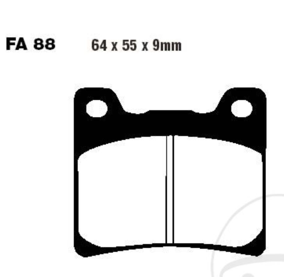 EBC FA088 Bremsbeläge hinten für Yamaha FJ XJ XJR FZR TDM FZR BT FZ VMX-12 XVS