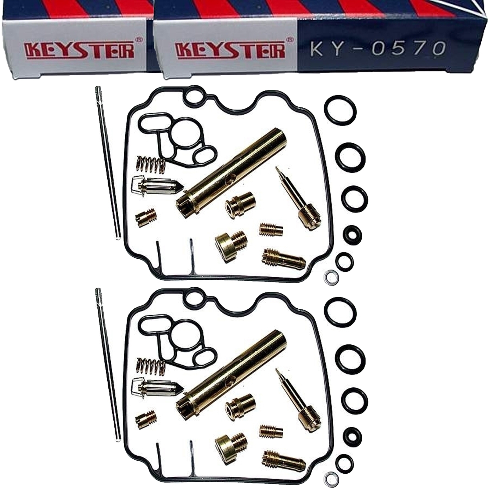 2x Keyster KY-0570 / KY-0777N Vergaser Reparatursatz für Yamaha TDM 850 TRX 850 4TX 4UN