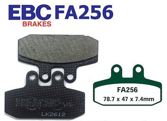 EBC Bremsbeläge SET FA047/3+FA256 vorne + hinten für Honda CRM 125 R NSR 125 R