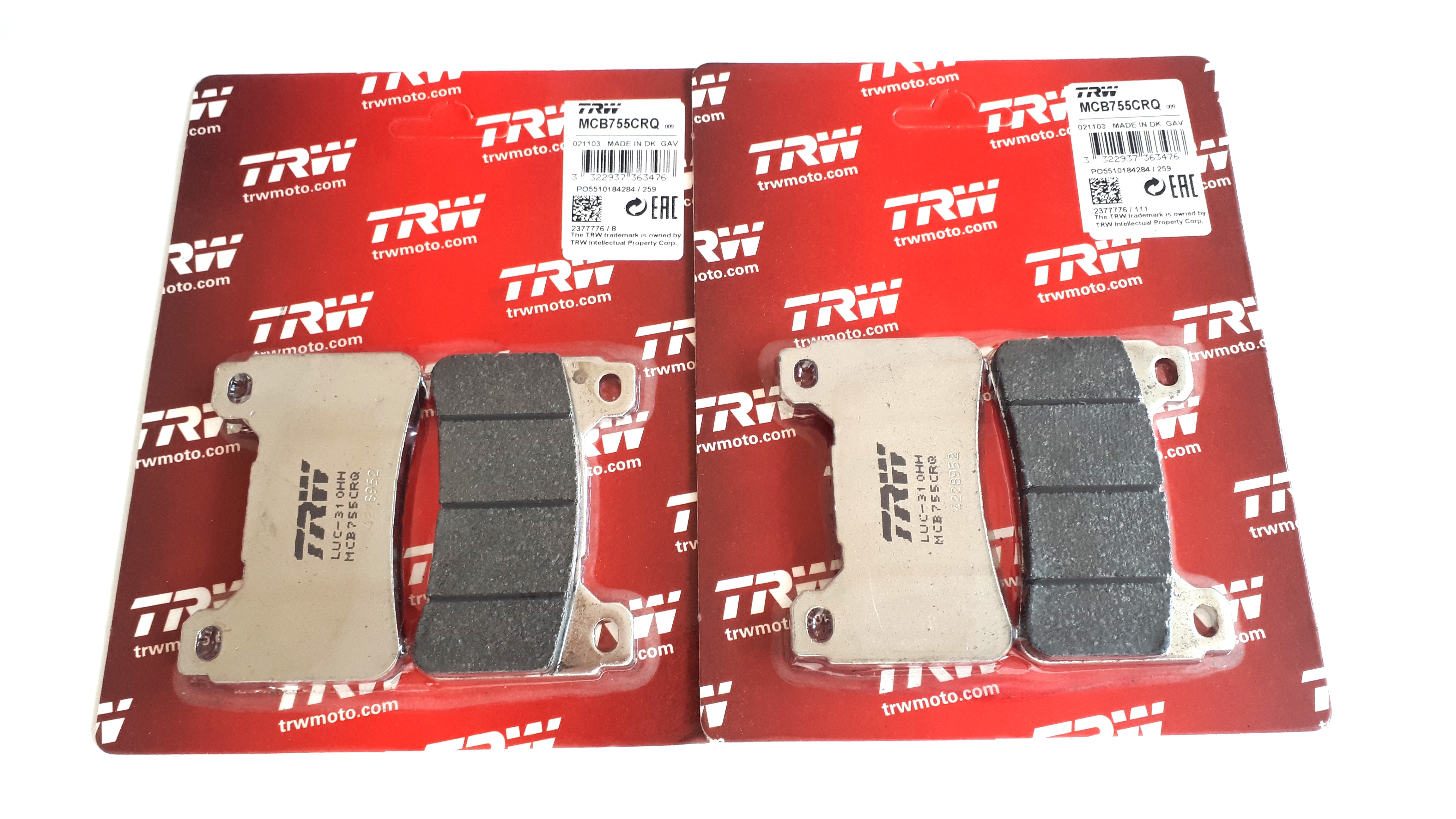2x TRW Racing Bremsbeläge vorne MCB755CRQ Honda CB1000R CBR600RR RRA CBR1000RR Fireblade