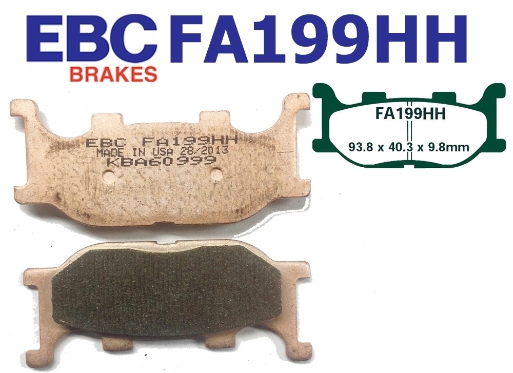 EBC Bremsbeläge FA199HH für Yamaha SR TDR XV XJ XVS FZ6 Drag Star