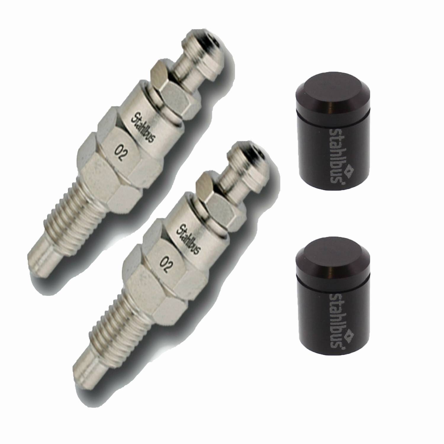 2x stahlbus Schnell-Entlüfterschraube M7x1.0x16 +Entlüftungsventil +2 Abdeckkappen
