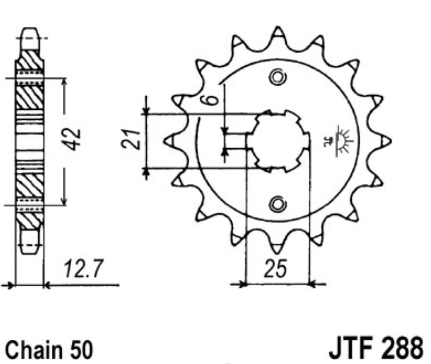 JT Ritzel 15Z Teilung 530 JT Sprockets JTF288.15