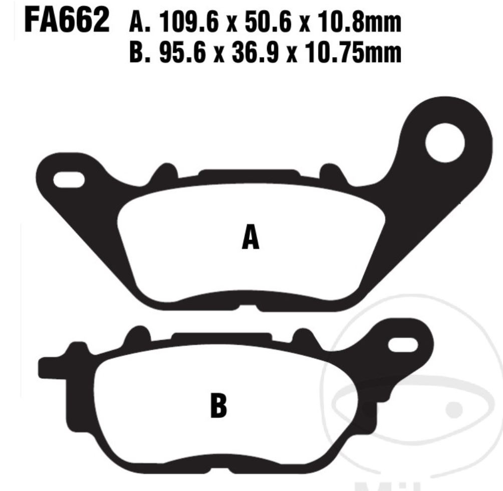 EBC Bremsbeläge FA662HH für Yamaha YZF-R3 320 A MT-03 X-Max 300