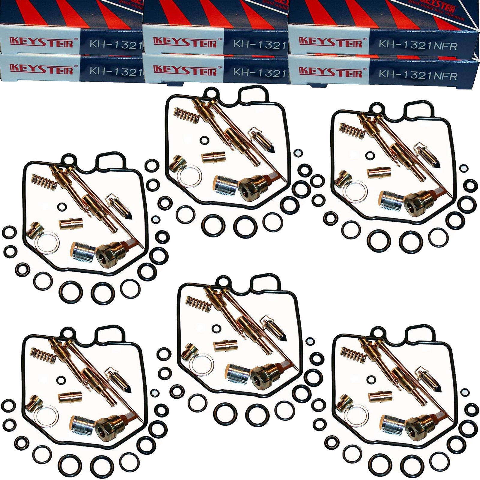 6x KH-1321NFR Keyster Vergaser-Reparatursatz für Honda CBX 1000 Pro Link 1981 - 1983 SC06