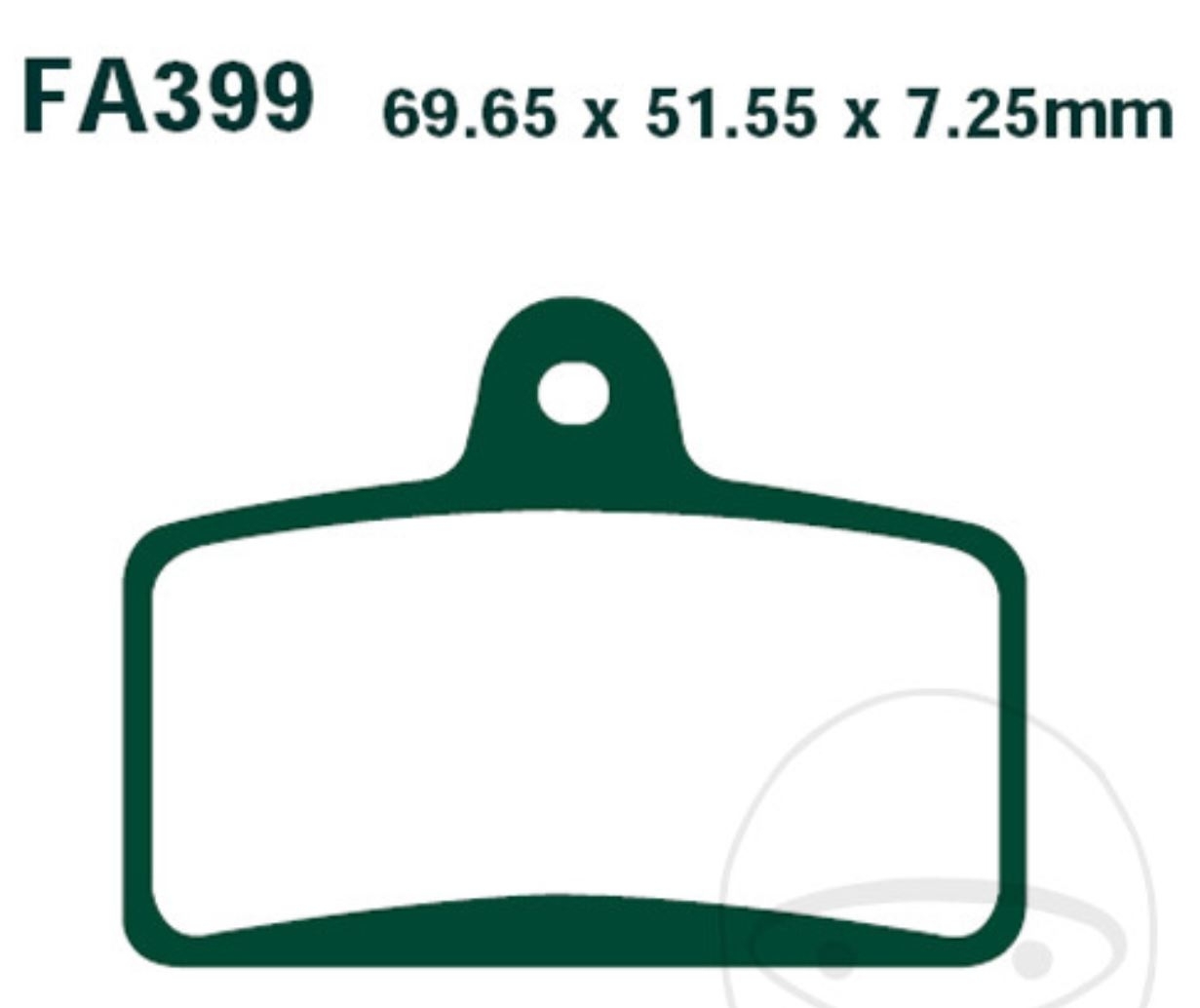 EBC Bremsbeläge FA399 für Motorhispania Aprilia RX MH7 KN1 KN2 RS4 50 125 AC LC