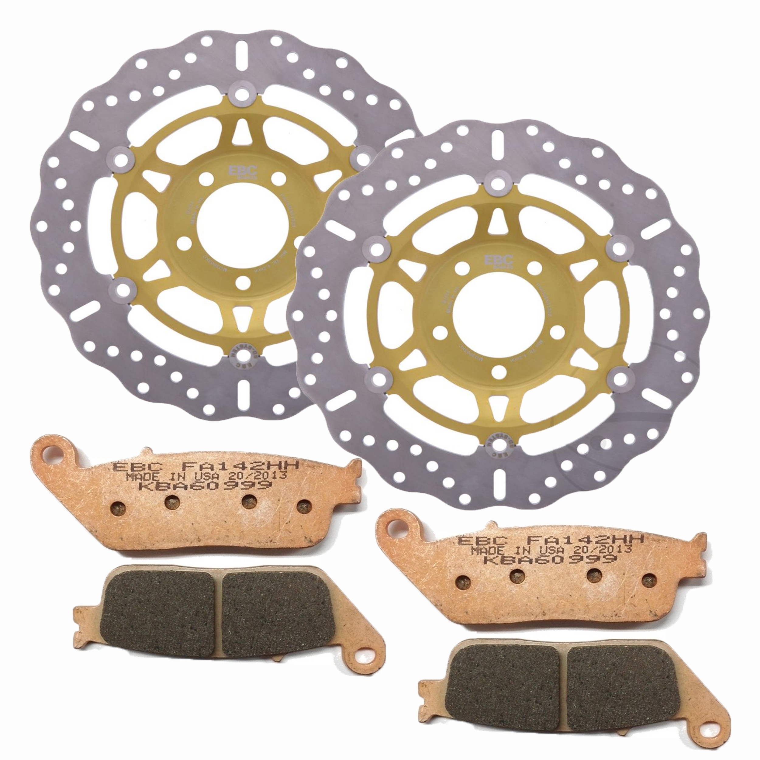 EBC Set Bremse vorne für Suzuki GSF 600 Bandit 1995 - 1999 Sintermetall Scheiben Beläge