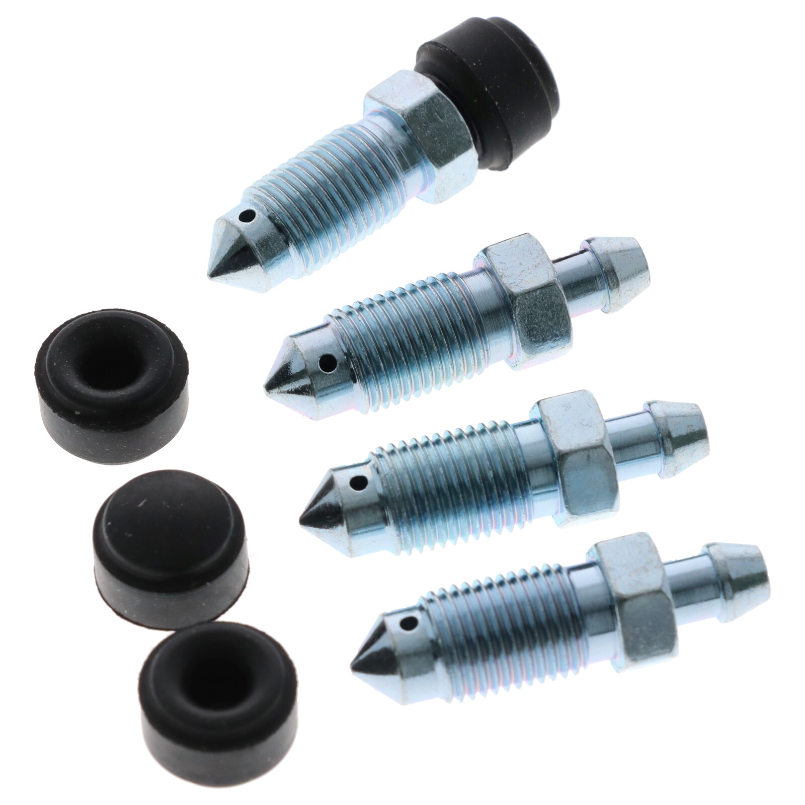 4x Quickbrake Bremssattel Entlüfterschraube Entlüftungsventile M10x1x36 SW11 mit Kappen