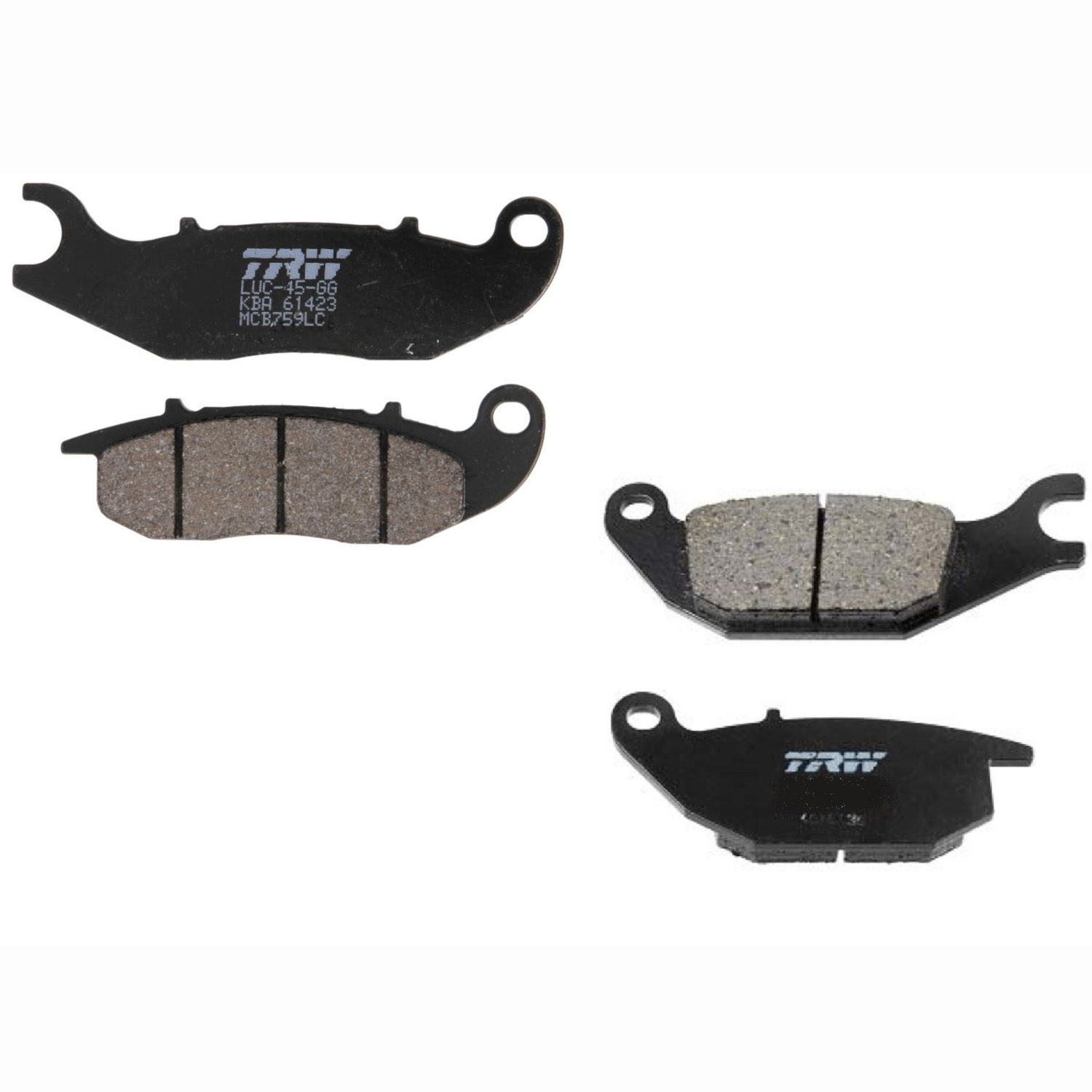 2x TRW Bremsbeläge vorn + hinten MCB759LC MCB738LC für Honda CBR 125 JC34 JC39 2004-2010