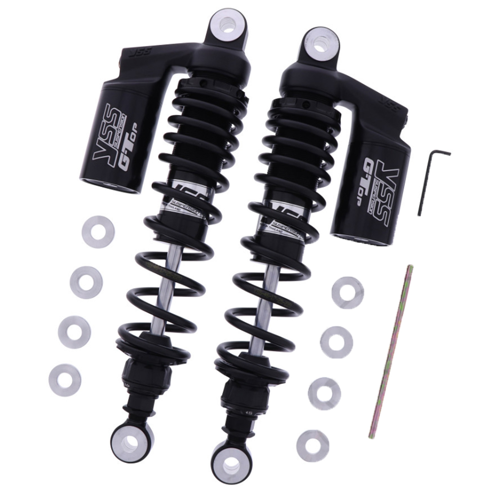 YSS RG362-340TRCL-67-B Stoßdämpfer Federbeine Stereo einstellbar für Chopper Black Edition