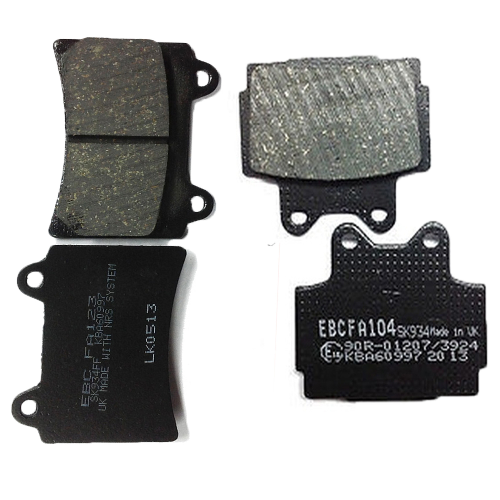 EBC Bremsbelagsatz für Yamaha FZR TDR TZR 250 SRX 400 SRX 600 vorne + hinten