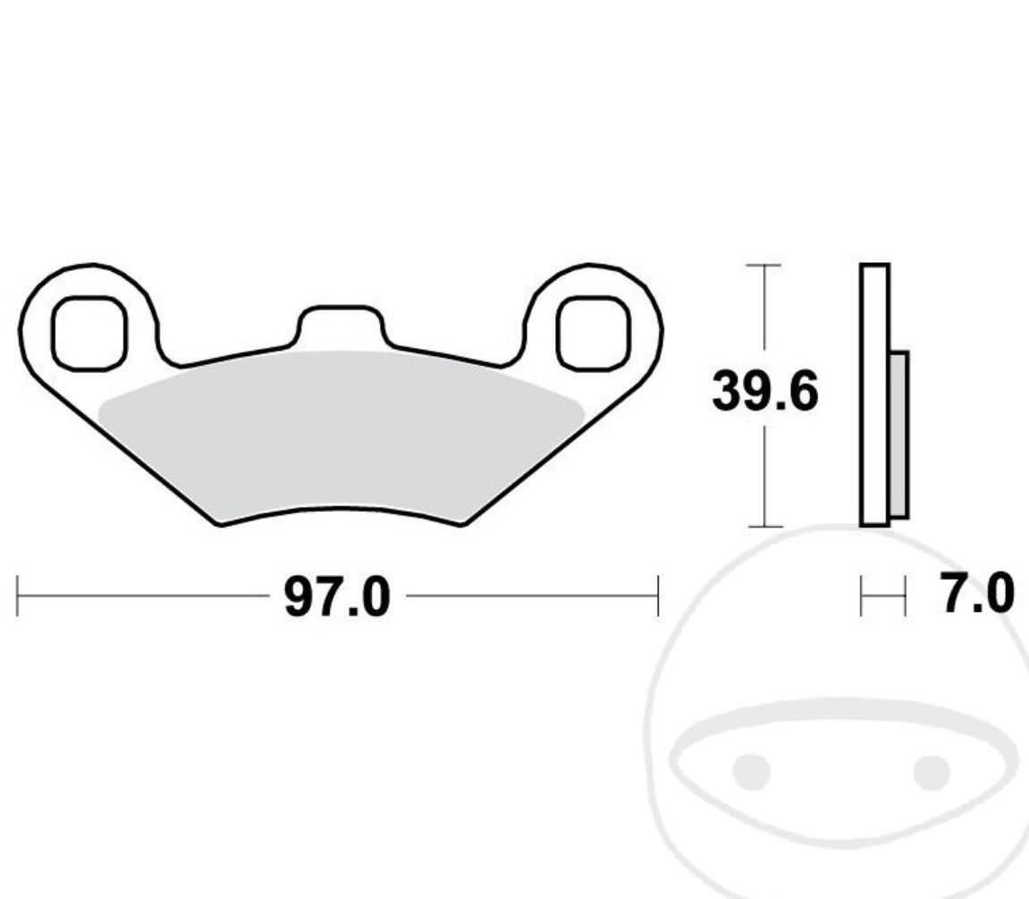 TRW MCB761SI Sintermetall Bremsbeläge vorne für Polaris Sportsman Scrambler Trail Boss Blazer