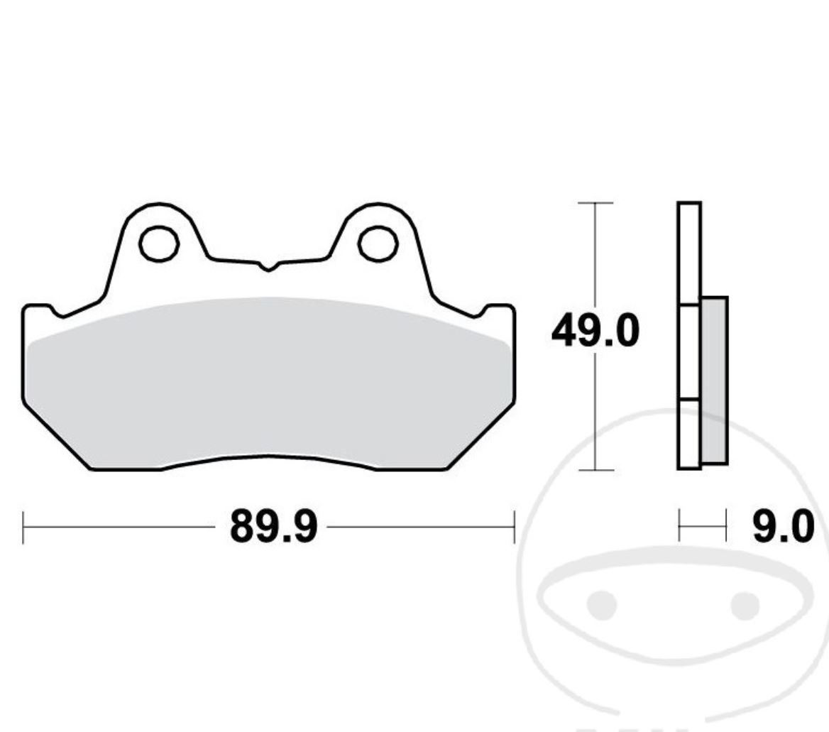 TRW MCB544 Bremsbeläge für Honda CX500 CN250 CB400 N Euro CB750 F CB900 F CBX GL 1100