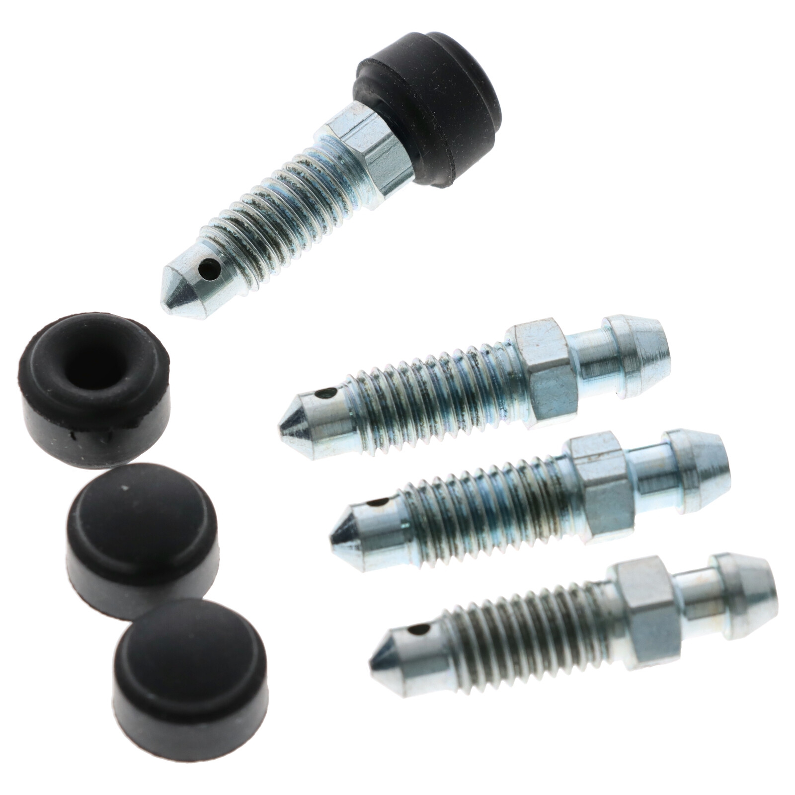 4x Quick Brake Bremssattel Entlüfterschrauben Entlüftungsventile M8x1.25x35.5 mit Kappen