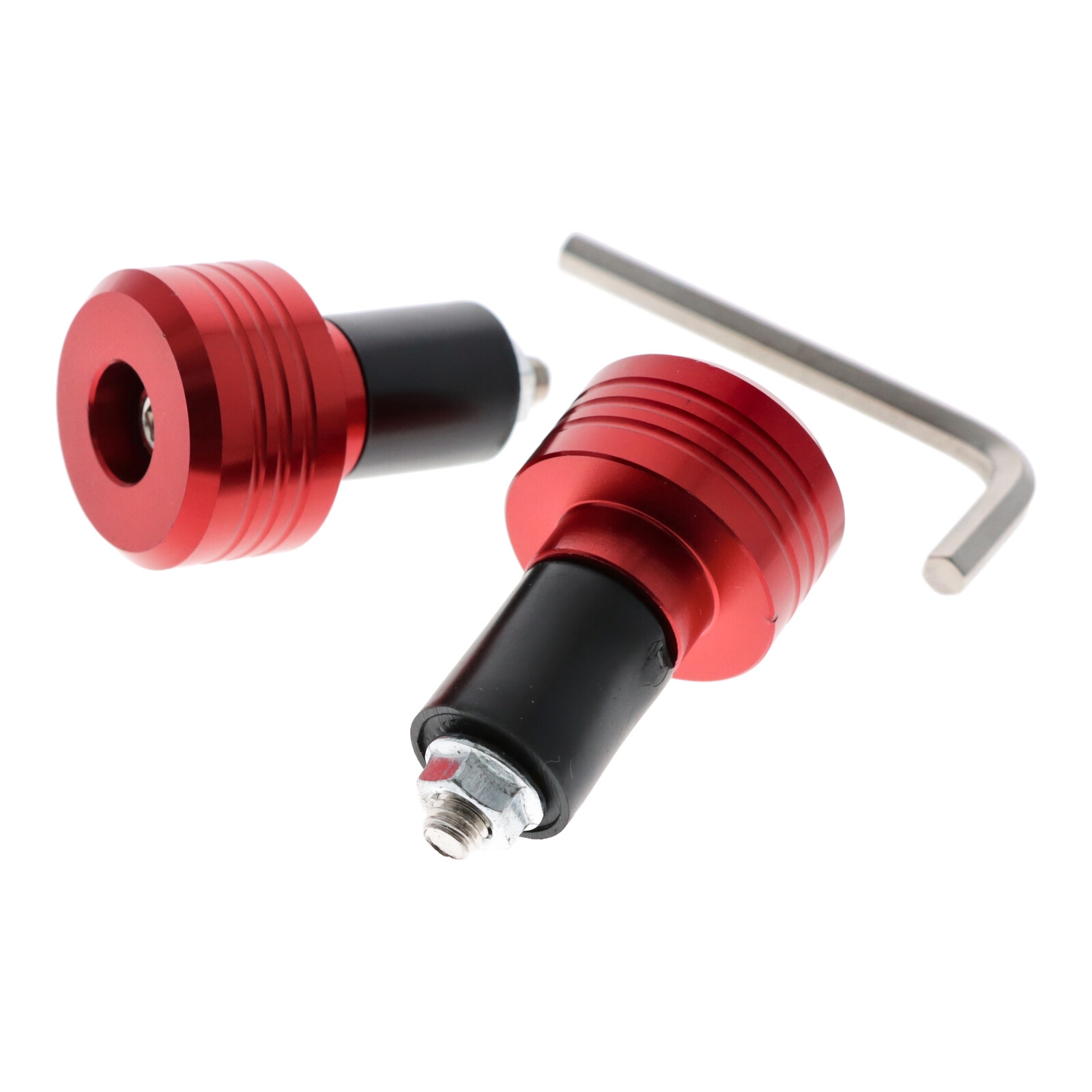 Motorrad Lenkerenden / Lenkergewichte rund 103g AD 31mm L 18mm ID 18 mm Rot
