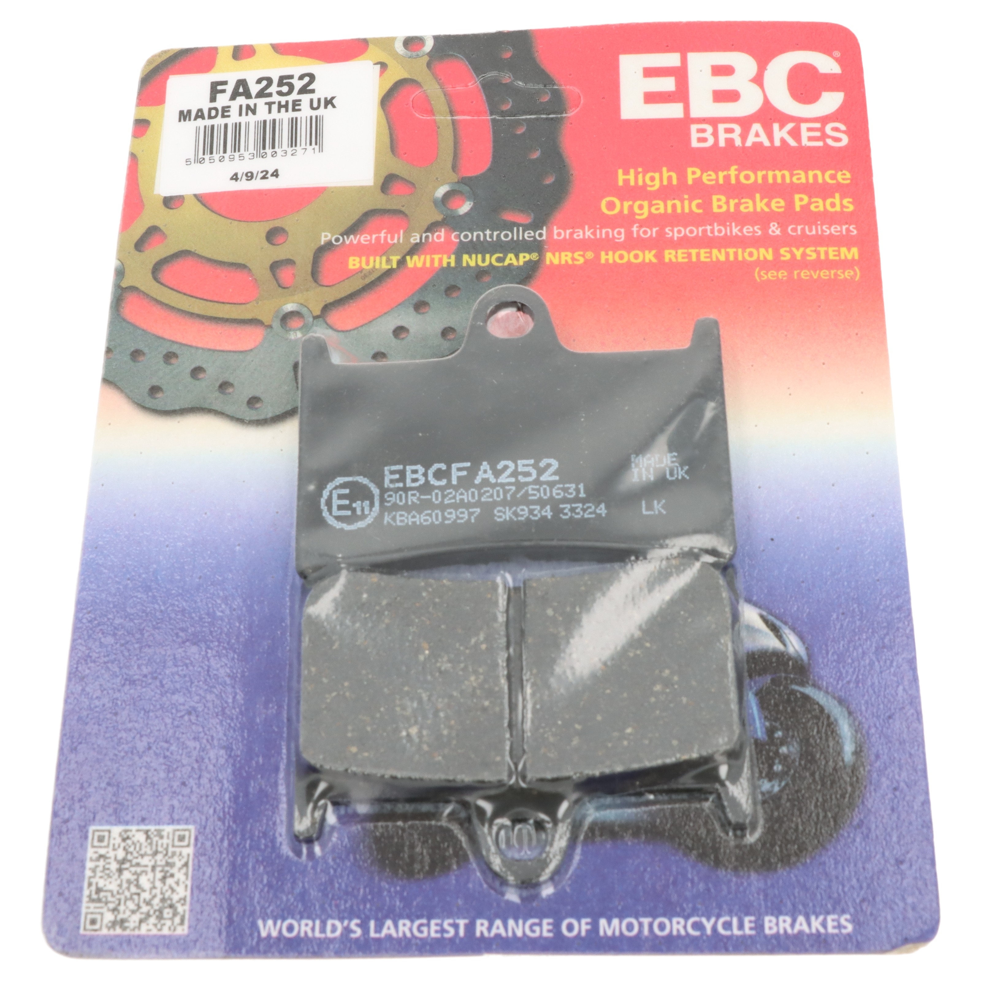 EBC FA252 Bremsbeläge vorne für Yamaha XJR FJR 1300 FZ1 FZ6 FZS MT-07 MT-09 TDM