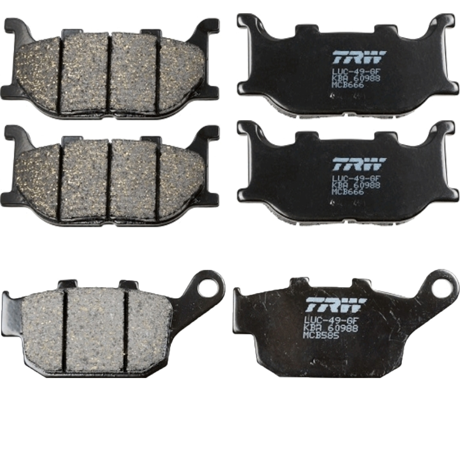 TRW Bremsbelagsatz für Yamaha XJ6N NA XJ6S Diversion XJ6F Diversion vorne + hinten
