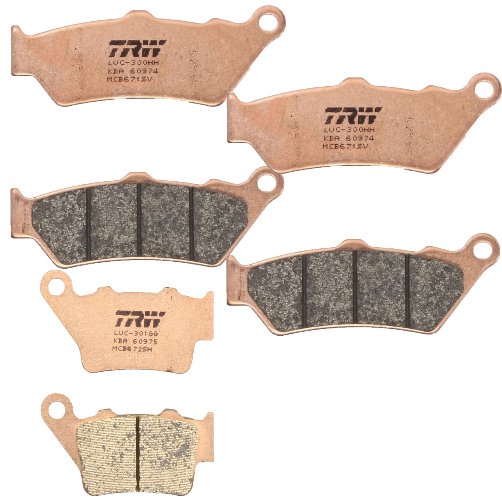TRW Sintermetall Bremsbelagsatz für BMW F700 GS F750 GS F800 GS F850 GS vorne+hinten