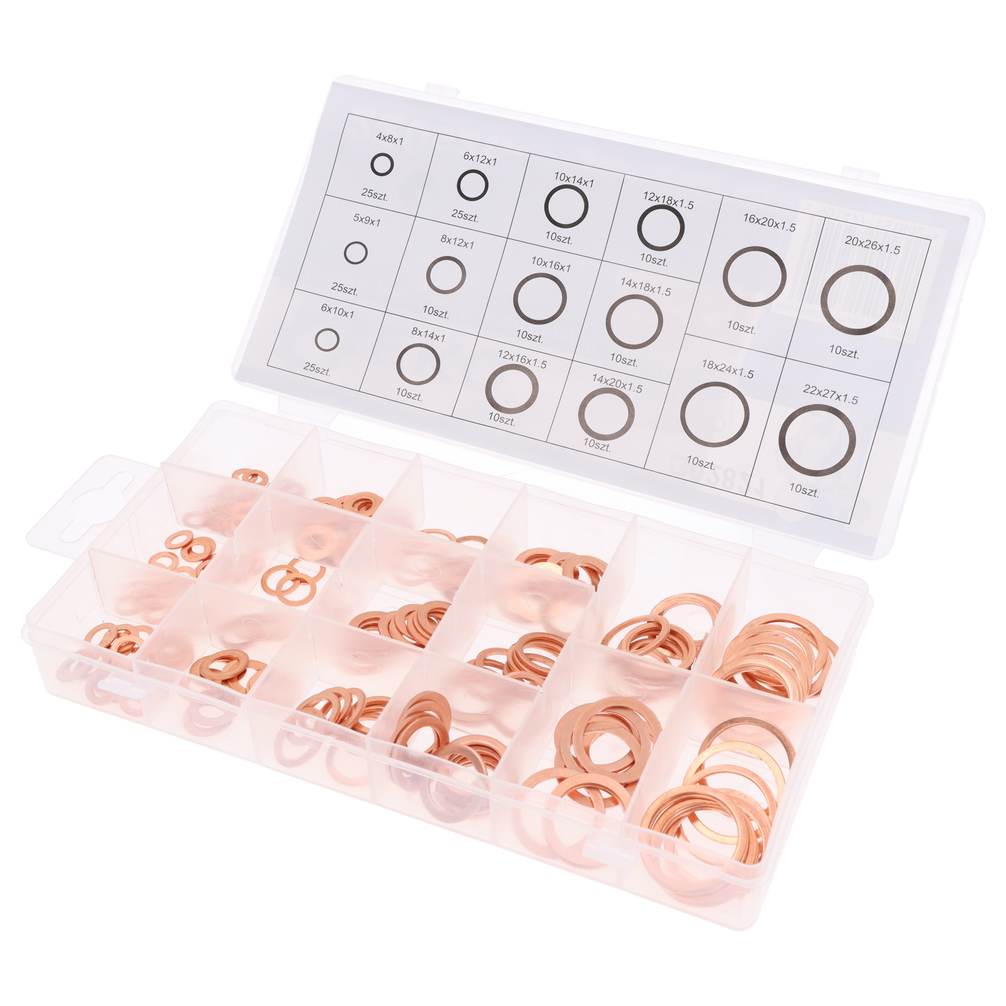 220 teilig Unterlegscheibe Kupfer Dichtung Set Kupferring Dichtring Ölablass