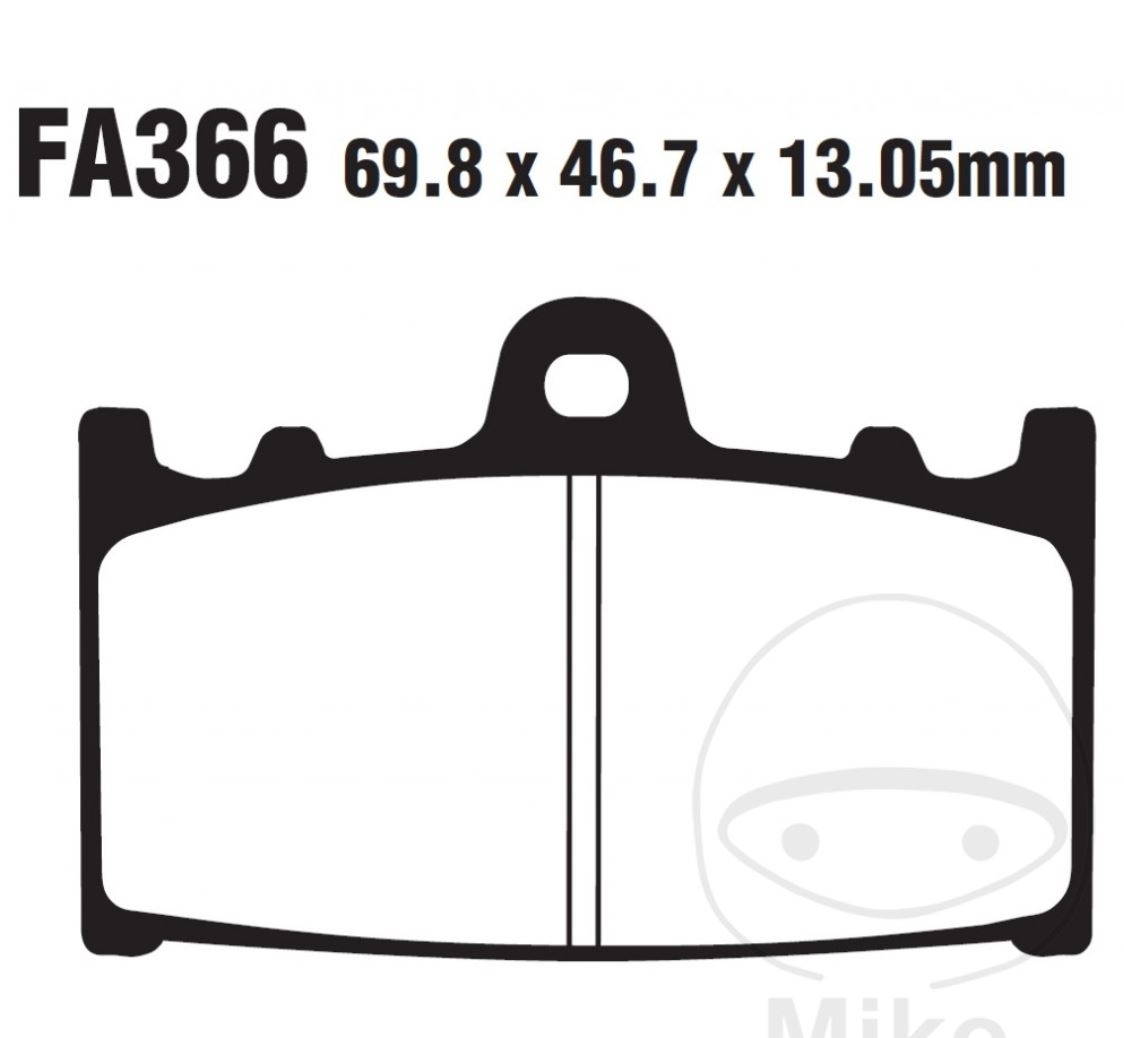 EBC FA366TT Bremsbeläge hinten für Suzuki Intruder VL 1500 LC AL2111 C1500 AL2111 2002-2009