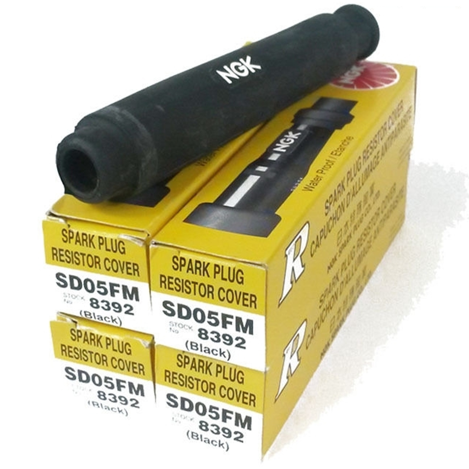 4x NGK Zündkerzenstecker 8392 SD05FM für Kerzengewinde 10 + 12 mm