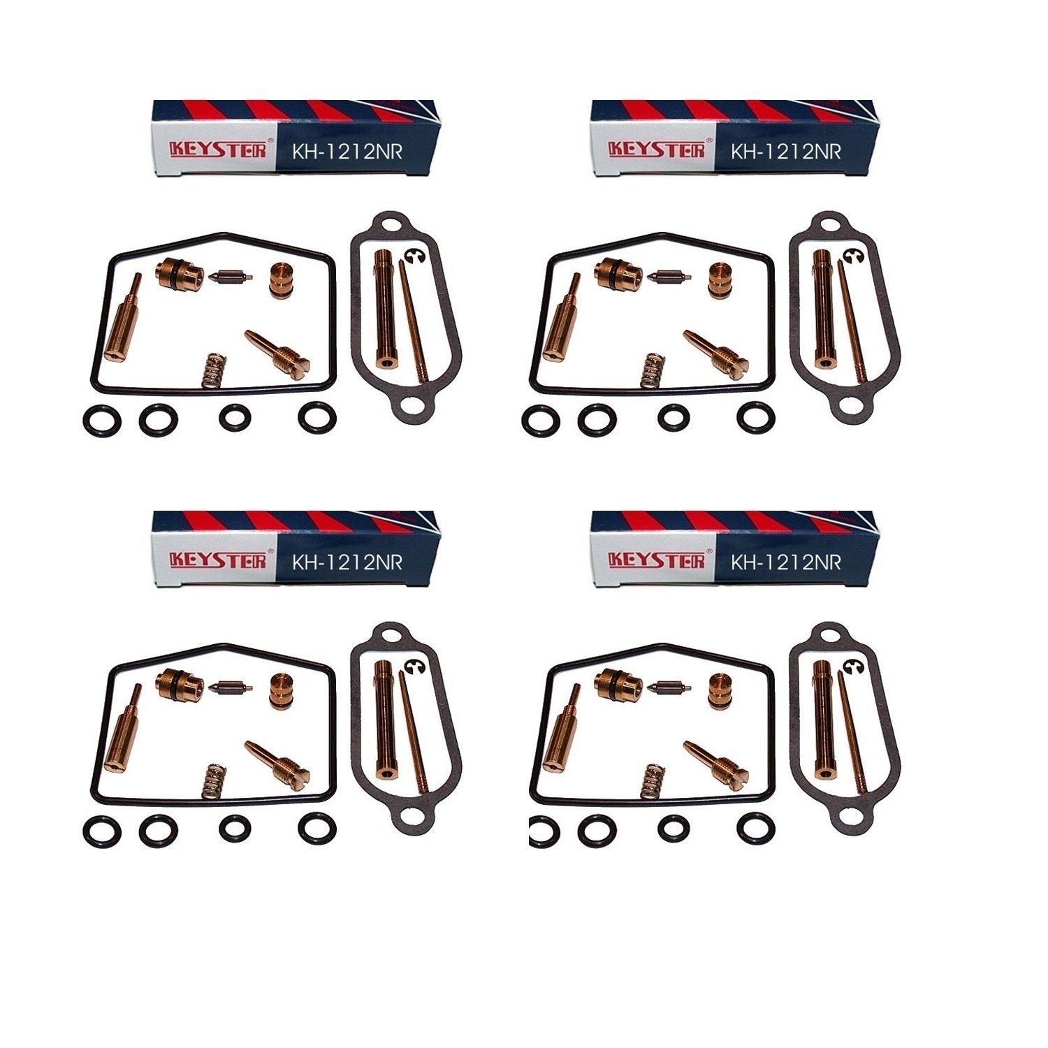 4x Keyster KH-1212NR Vergaser Reparatursatz für Honda CB350 F Four 1973-1975 CB350F