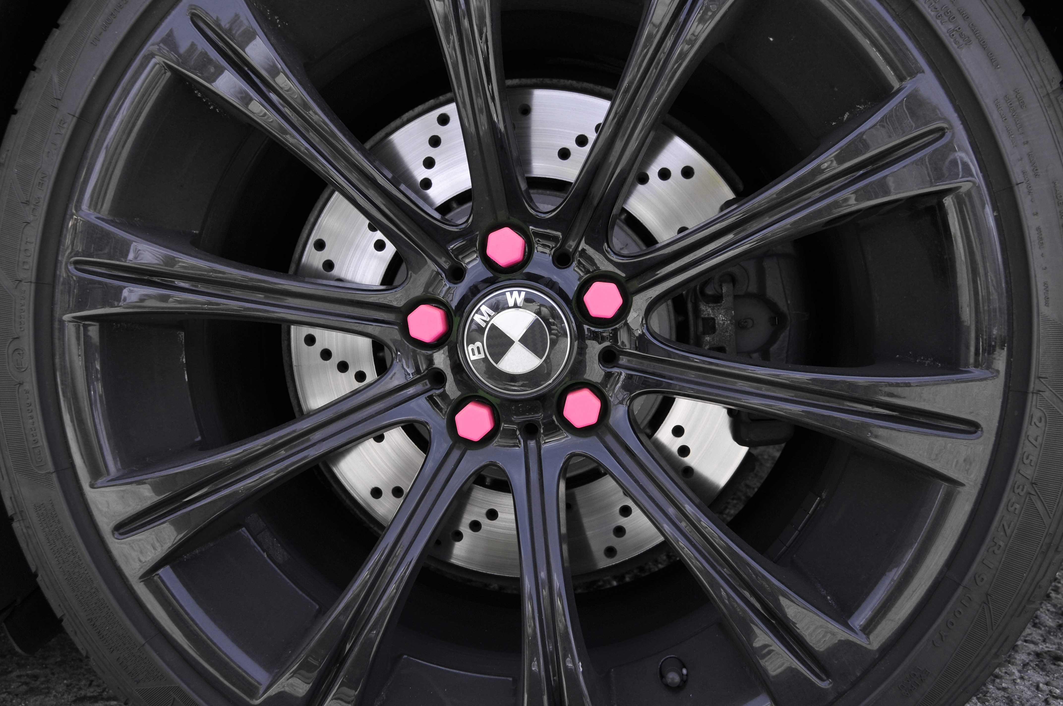 20 Stück Radschraubenkappen Silikon Rosa SW21