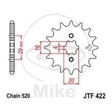 JT Ritzel 13 Zähne Teilung 520  / 422.13 JT Sprockets