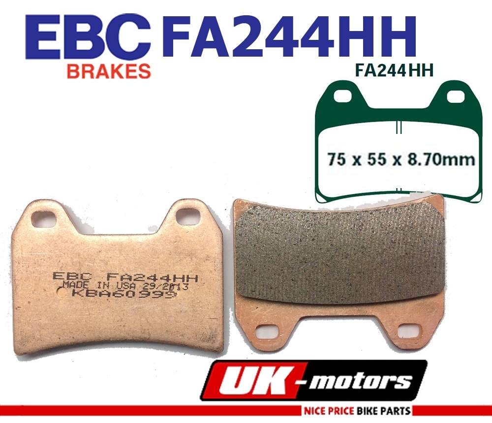 EBC Bremsen Set 2x MD621X + 2x FA244HH für Aprilia Benelli Moto Guzzi
