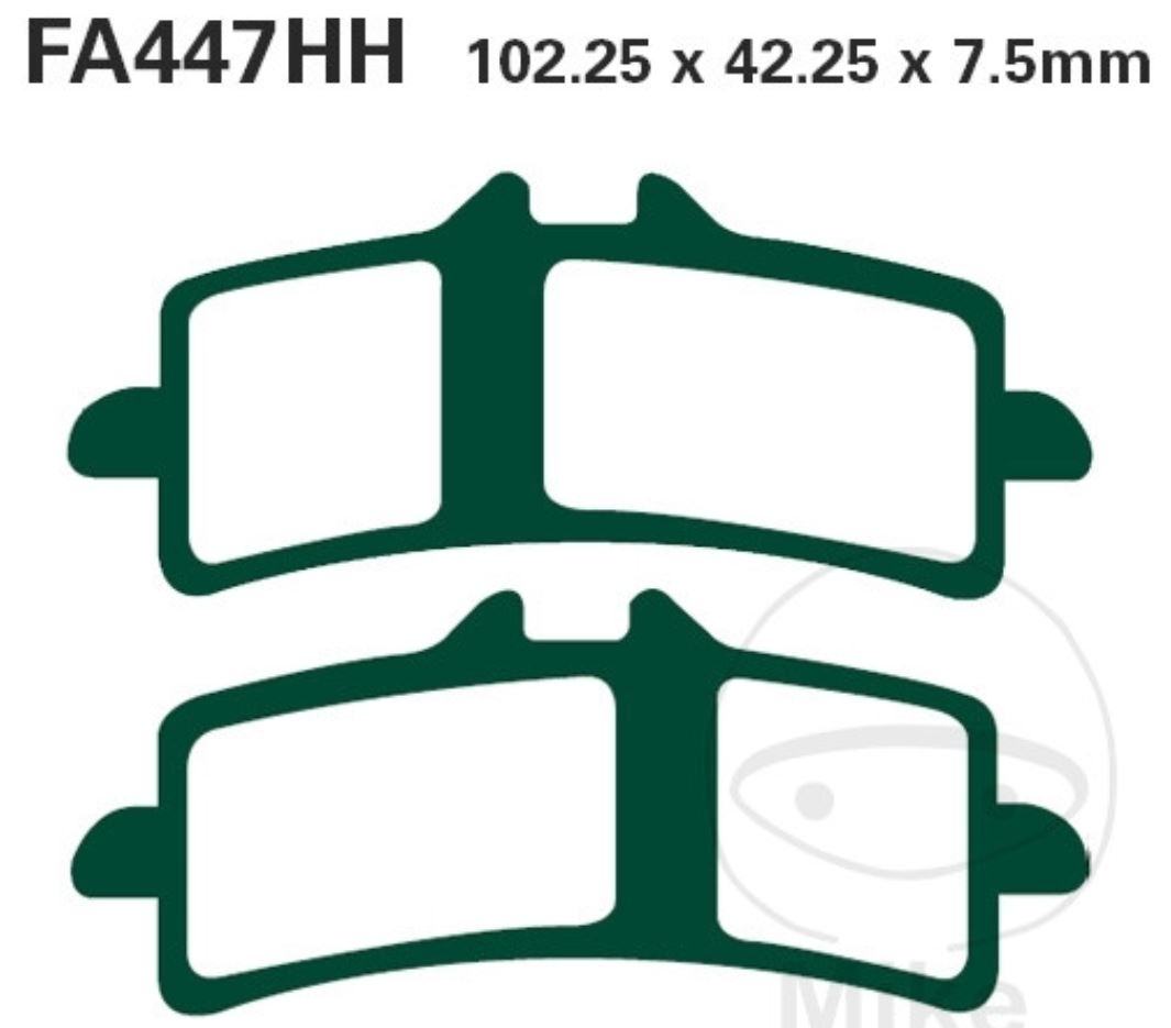 EBC Bremsbeläge FA447HH für Ducati 1098 1098 1198 Hypermotard Streetfighter 1100