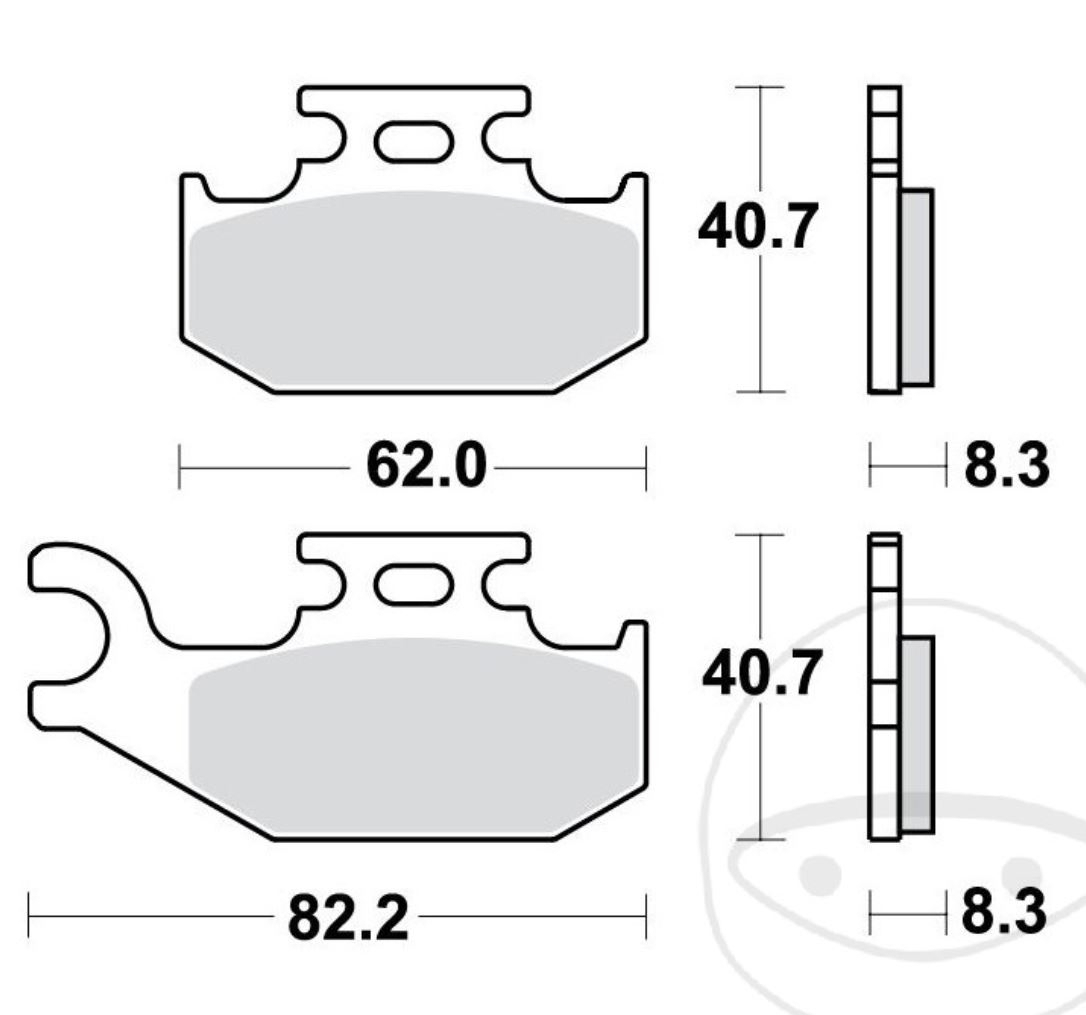 TRW Sintermetall Bremsbelagsatz vorne für Suzuki LT-A 400 F LT-A 450 LT-A 500 LT-A 750 LT-F 400