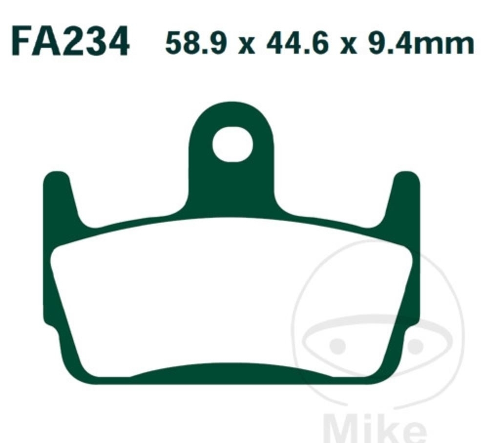 EBC SFA234 Bremsbeläge hinten für Honda SZX 50 S X Kymco Heroism 150 Sniper 50 Sym Jet 50 SR