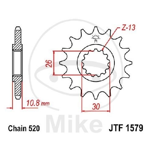 JT Ritzel 17 Zähne Teilung 520/1579.17 JT Sprockets