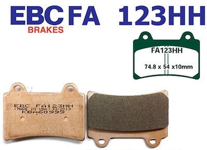 EBC Bremsen Set 2x MD2001XC + 2x FA123HH für Yamaha FZR400R FZ750 TDM850 TRX850