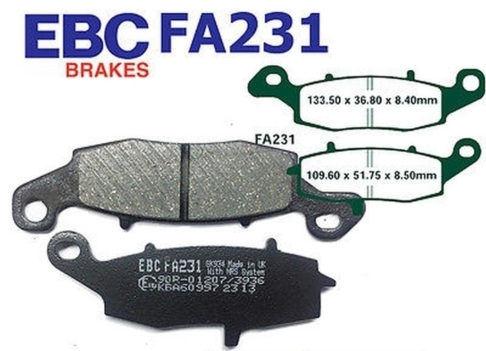 EBC Bremsen Set vorne 2xMD3003XC+1xFA229V+1xFA231V für Suzuki SV400 GSF600 SV650