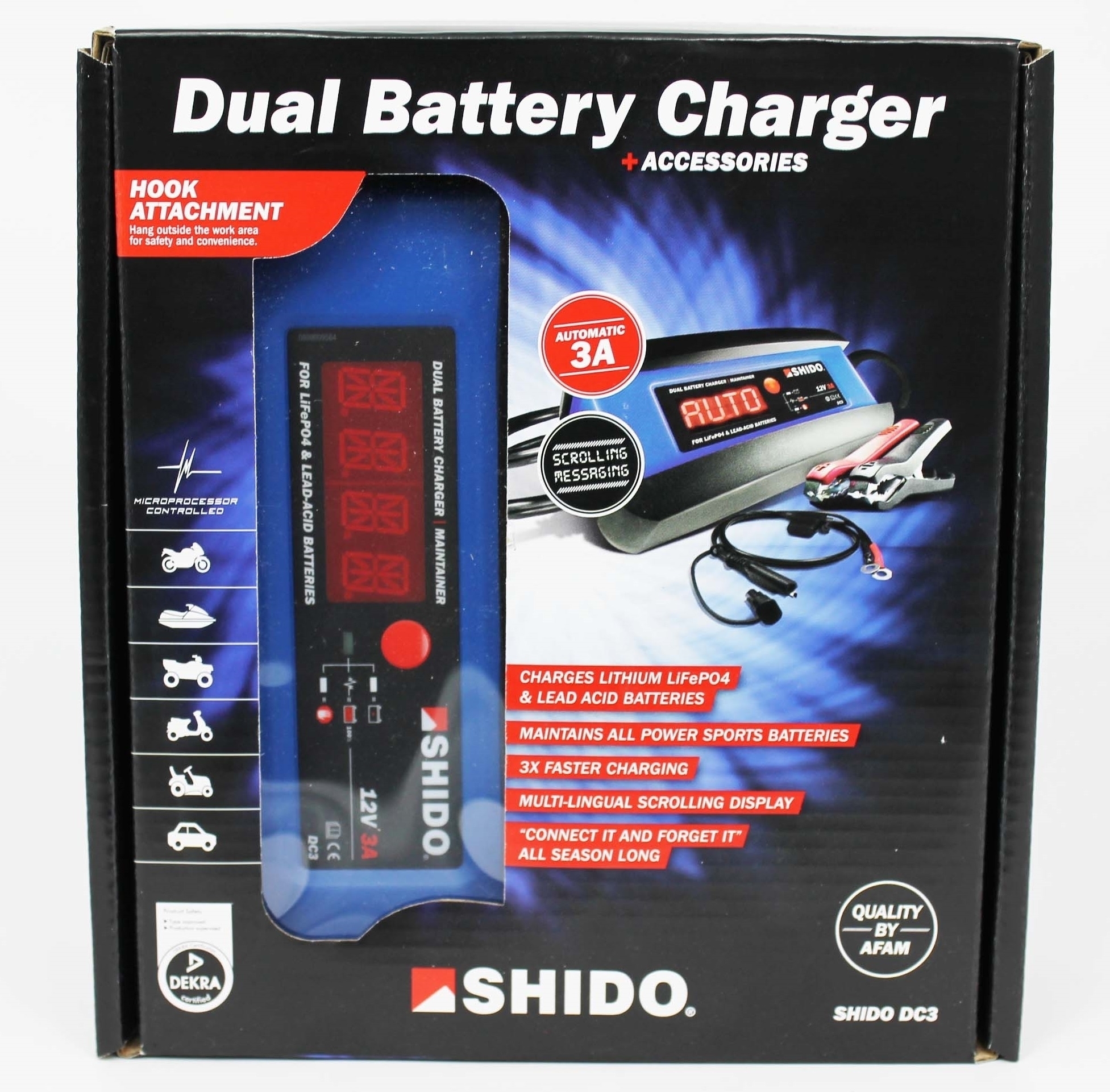 Shido Batterieladegerät DC3 Automatisches Ladegerät