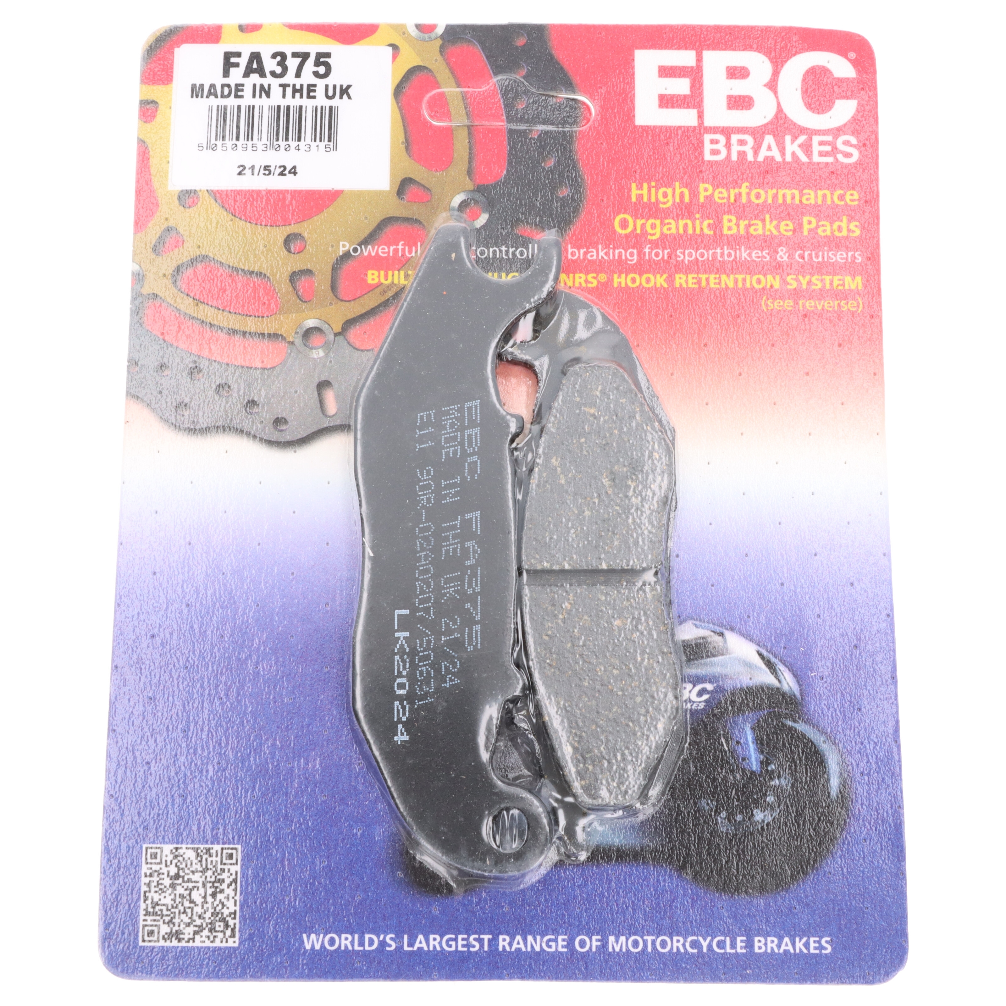 EBC Bremsbeläge FA375 für Honda CBR MSX 125 Rieju RS-2 NKD 125 50 AJS CR3 125