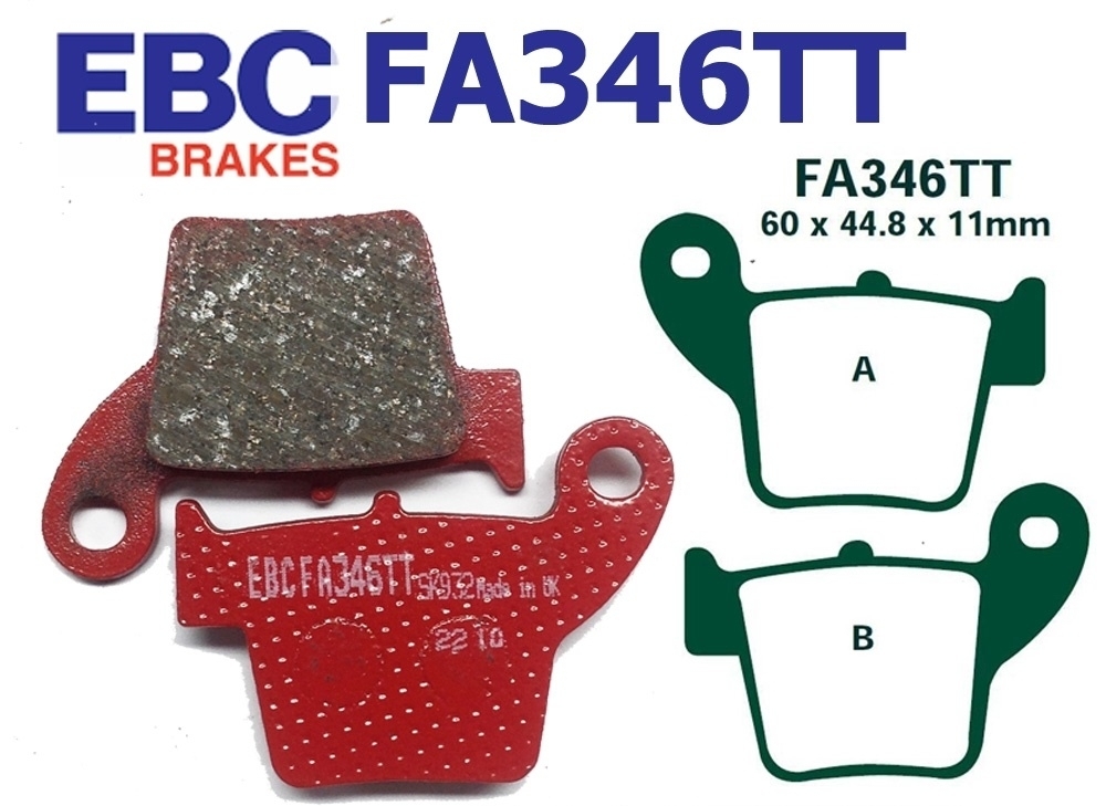 EBC Bremsbeläge FA346TT für HM-Moto CRE CRM F CRF 150 CRE B